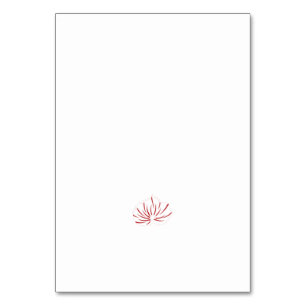 Numeração De Mesa Um vibrante desenho floral vermelho e preto aprese