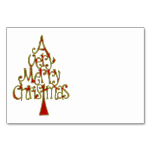Numeração De Mesa Uma Árvore de Natal Muito Feliz + seu apoio. & ide