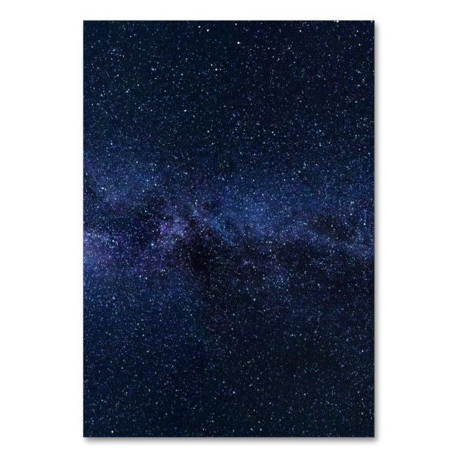 Numeração De Mesa Uma galáxia de estrelas no céu noturno (Frente)