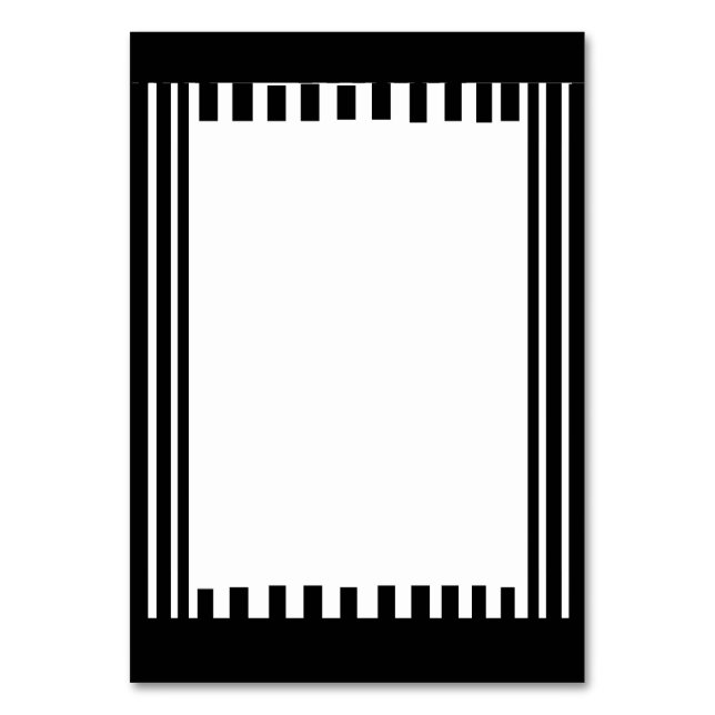 NUMERAÇÃO DE MESA UMA PLACA DE MESA PRETA E BRANCA ATRATIVA (Frente)