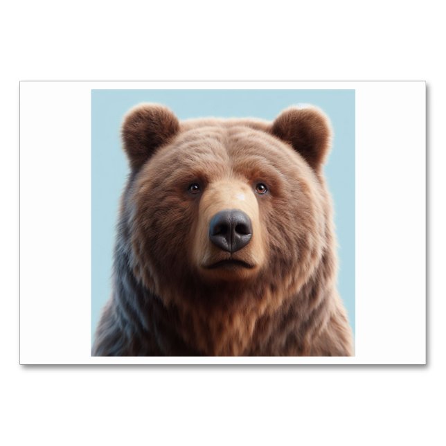 Numeração De Mesa Urso (熊 / く ま) - Placas Flash Japonesas (Frente)