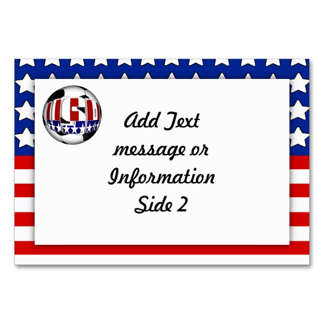 Numeração De Mesa US Patriotic SOCCER Sports (Verso)