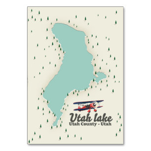 Numeração De Mesa Utah Lake, mapa de viagem de Utah