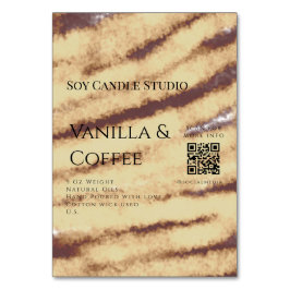 Numeração De Mesa Velas de café de baunilha adicionar barramento QR