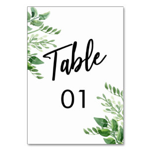 Numeração De Mesa Veneração de Aquarelas, Tipografia de Manuscrito