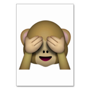 Numeração De Mesa Ver Sem Macaco Mau - Emoji