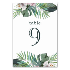Numeração De Mesa Verão de Palma de Casamento Russo Tropical