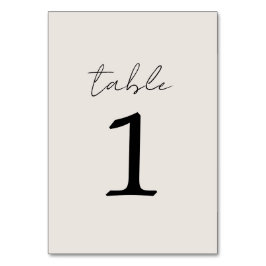 Numeração De Mesa Verdadeira Simplicidade 3 Beige Wedding Table Numb