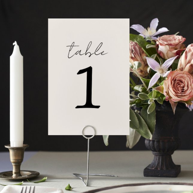 Numeração De Mesa Verdadeira Simplicidade 3 Beige Wedding Table Numb (Criador carregado)