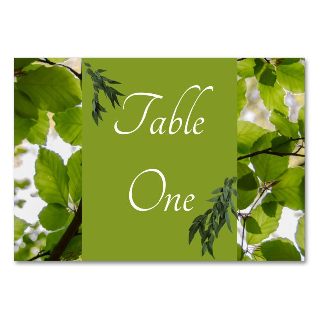 Numeração De Mesa Verde Deixa Números de Tabela de Casamento Horizon (Frente)