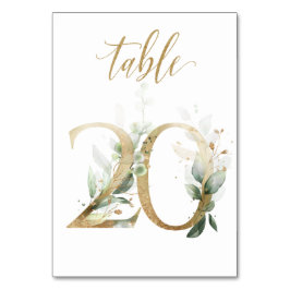 Numeração De Mesa Verde Dourado deixa Mesa 20, número da tabela