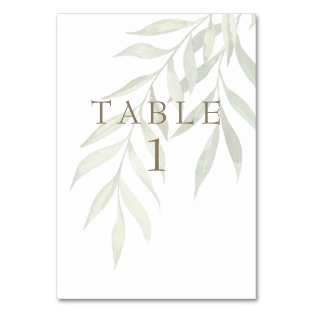 Numeração De Mesa Verde sem som Texto Dourado moderno (Frente)