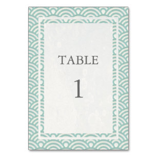 Numeração De Mesa Verde Suave + Número da Tabela Seigha Japonesa Br