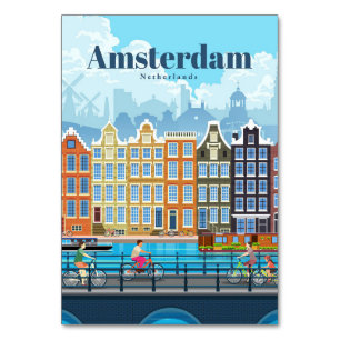 Numeração De Mesa Viagem Art Viagem Para Amsterdã