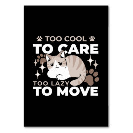 Numeração De Mesa Vibes relaxadas e preguiçosas para Design de gatin