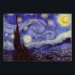 Numeração De Mesa Vincent Van Gogh Starry Night Vintage Fine Art<br><div class="desc">Vincent van Gogh Starry Night Fine Art Painting Starry Night Starry Night é uma pintura do artista poste-impressionista holandês Vincent van Gogh. O céu azul à noite está cheio de nuvens, estrelas e uma lua crescente brilhante. A Noite Estrelada é a única noturna na série de visões da janela do...</div>