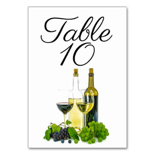 Numeração De Mesa Vinho Tinto Ou Branco Número Da Mesa