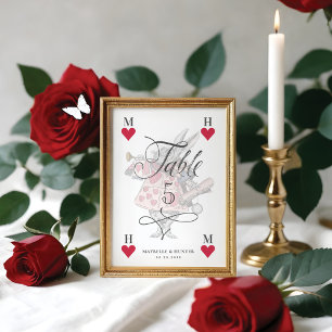 Numeração De Mesa Vintage Alice no Mundo das Maravilhas