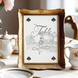 Numeração De Mesa Vintage Alice no País das Maravilhas do Tea Party