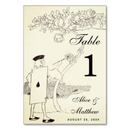 Numeração De Mesa Vintage Alice no Rosa de Casamento da Terra Maravi