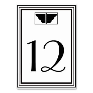 Numeração De Mesa Vintage Art Deco Blk Qual Quadro #2 H Número da Ta
