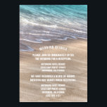 Numeração De Mesa Vintage Beach Onda Placas De Invasão De Casamento<br><div class="desc">Vintage Beach Waves Wedding Enclosure Cards - incluem esses cartões detalhados para informar seus convidados sobre seu local de recepção, o cronograma de recepção e informações do hotel para facilitar o planejamento. Você pode adicionar mais informações, se necessário, clicando no botão Personalizar acima. Consulte a coleção de correspondência de cheios...</div>