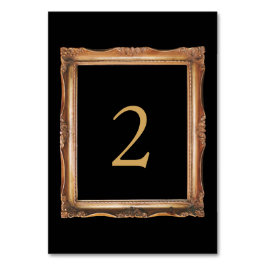 Numeração De Mesa Vintage Black & Dourado Wedding