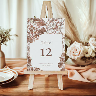 Numeração De Mesa Vintage Floral Wedding Elegante