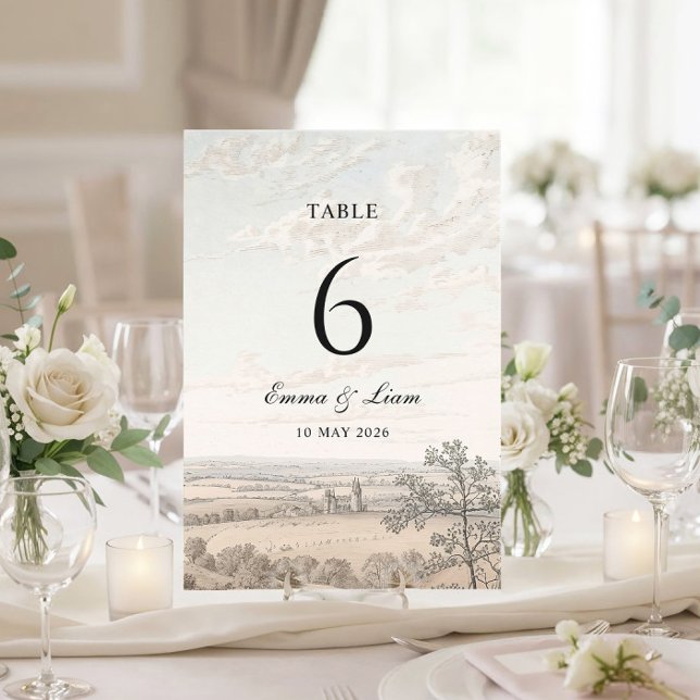 Numeração De Mesa Vintage French Country Toile Wedding (Criador carregado)