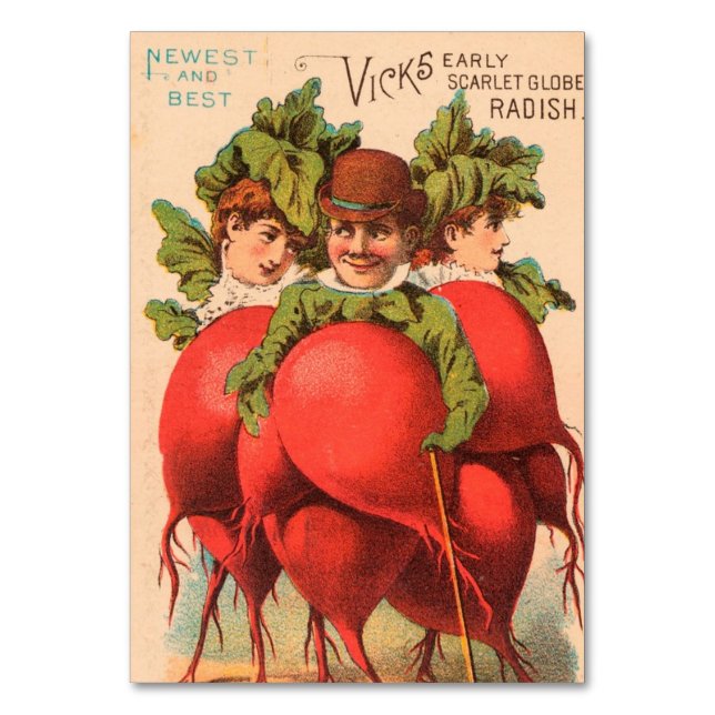 Numeração De Mesa Vintage: publicidade agrícola - (Frente)