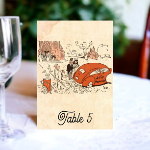 Numeração De Mesa Vintage Retro Old Rustic Comic Book Casamento
