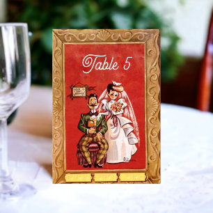 Numeração De Mesa Vintage Retro Rustic Old 50 Comic Book Casamento