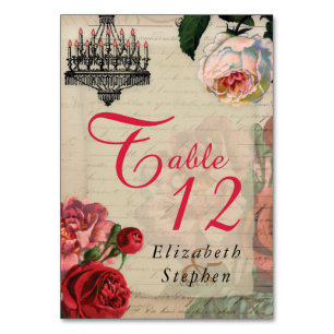 Numeração De Mesa Vintage Romântica Francesa Ephemera Bridal   Casam