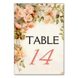 Numeração De Mesa Vintage romântico número da mesa de casamento de r