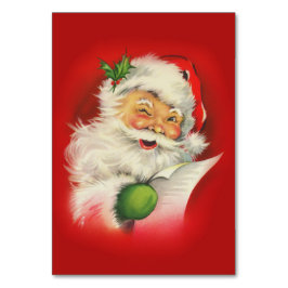 Numeração De Mesa Vintage Santa Claus Natal
