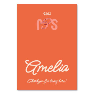 Numeração De Mesa Vintage Sunset Retro Wedding Table Card