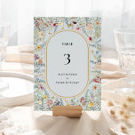 Numeração De Mesa Vintage Wildflower Fern Dusty Blue Weding<br><div class="desc">Esta vintage vintage, flor selvagem fern poeirenta azul mesa de casamento número design é um arranjo elegante de quadros geométricos de ouro clássicos embelezados com delicados buquês e caules florais florais. Apresentando uma paleta de fundo azuis poeirento e leve do eterno com uma típica tipografia negra clássica e flores silvestres...</div>