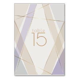 Numeração De Mesa Violeta Geométrica de Cogumelo Moderna Contemporân