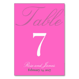 Numeração De Mesa Vivid Pink Y2K Gothic Wedding