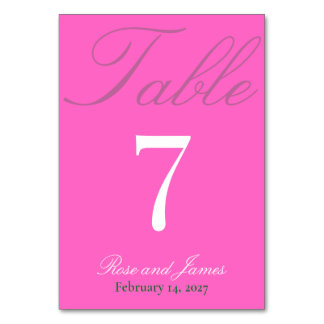 Numeração De Mesa Vivid Pink Y2K Gothic Wedding