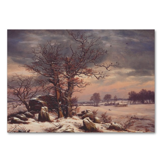 Numeração De Mesa Vordingborg in Winter by J.C. Dahl Fine Art (Frente)