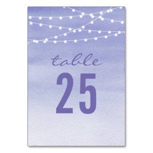 Numeração De Mesa Watercolor String Luzes Casamento