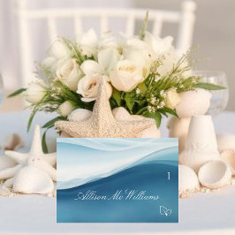 Numeração De Mesa Wedding Place Cards Vegan Icon-Serene Blue