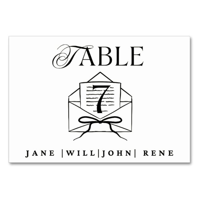 Numeração De Mesa Wedding Table Number Card – Modern Minimalist Desi (Frente)