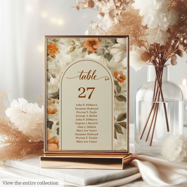 Numeração De Mesa Whimsical Boho Neutral Ivory Sage Floral Wedding  (Whimsical Boho Neutral Ivory Sage Floral Wedding Table Number

)