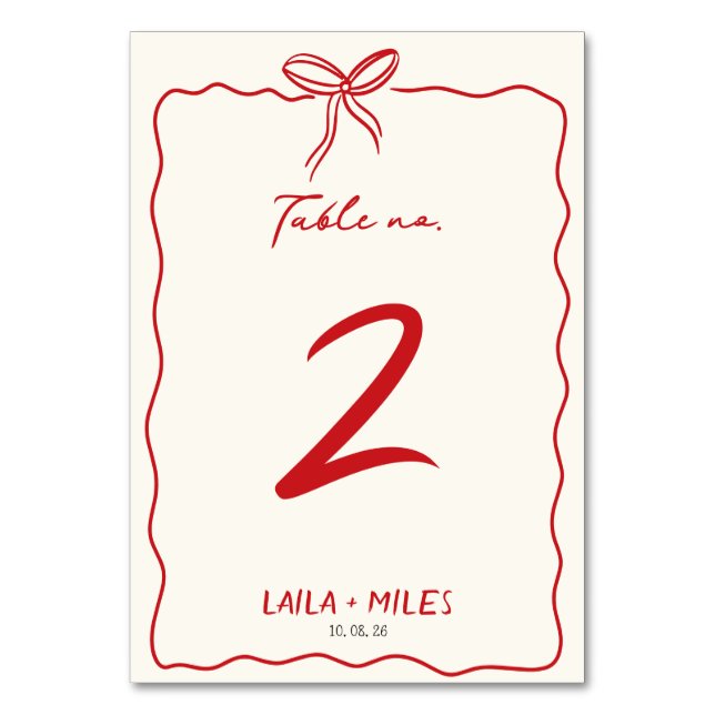 Numeração De Mesa Whimsical Hand drawn wedding Event  (Frente)