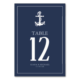 Numeração De Mesa Wht/Marinho Wave Anchor Blue ID836