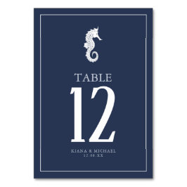 Numeração De Mesa Wht/Marinho Wave Seacavalo Azul, ID836