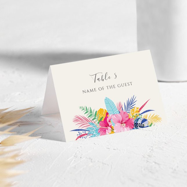 Numeração De Mesa Wild Rain Forest Evergreen Wedding Place Card (Criador carregado)