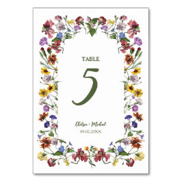 Numeração De Mesa Wildflower Frame Rustic Boho Wedding
